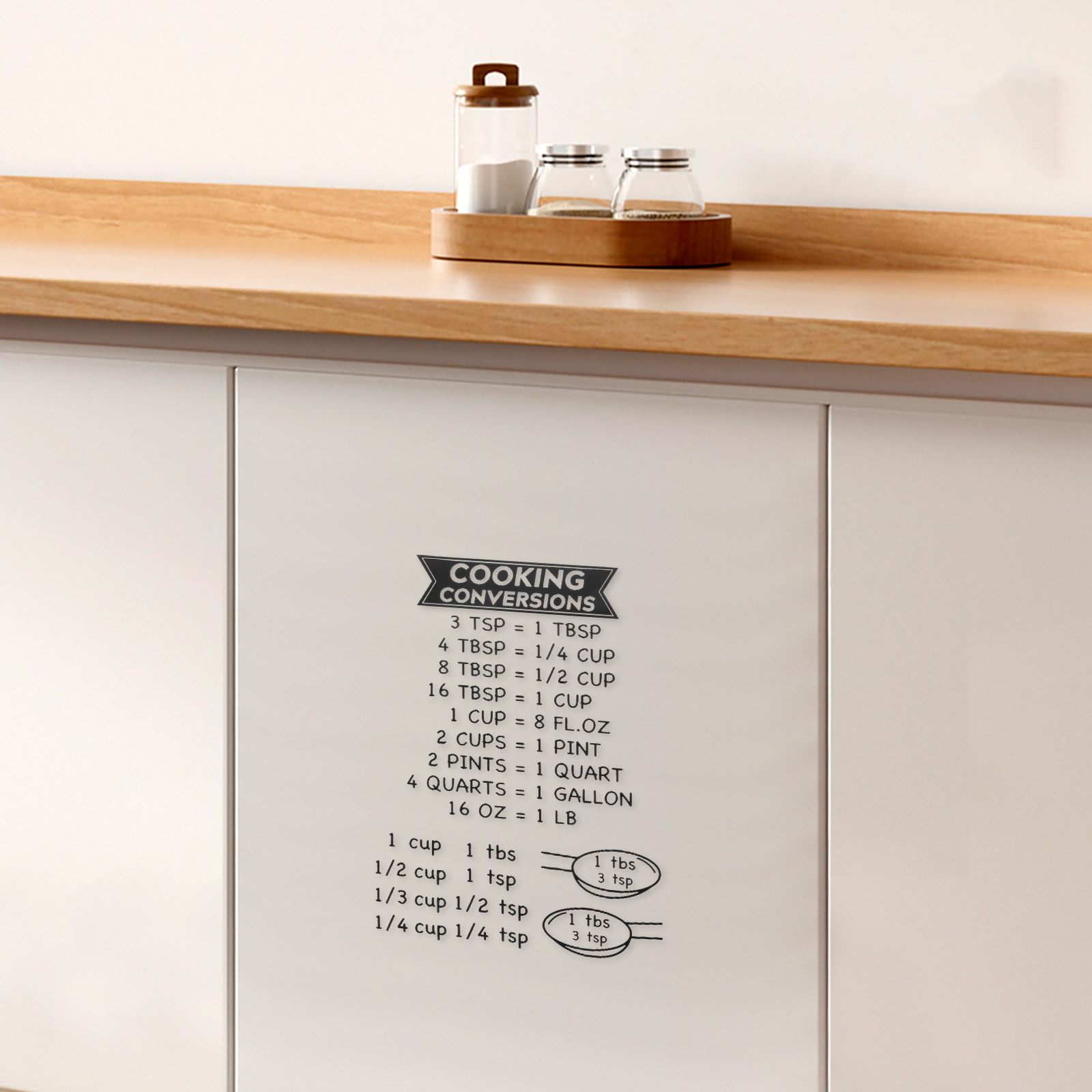 Kitchen Baking Conversion Chart - 2Pcs 주방 측정 변환 차트 정확한