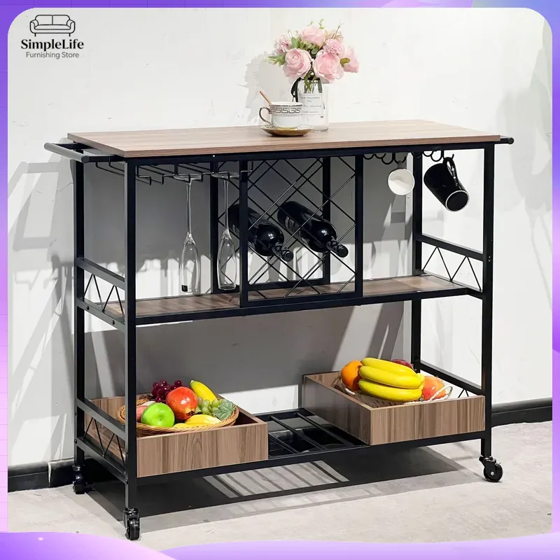 Kitchen Baking Cart - 다용도 주방 카트, 수납 선반, 이동식