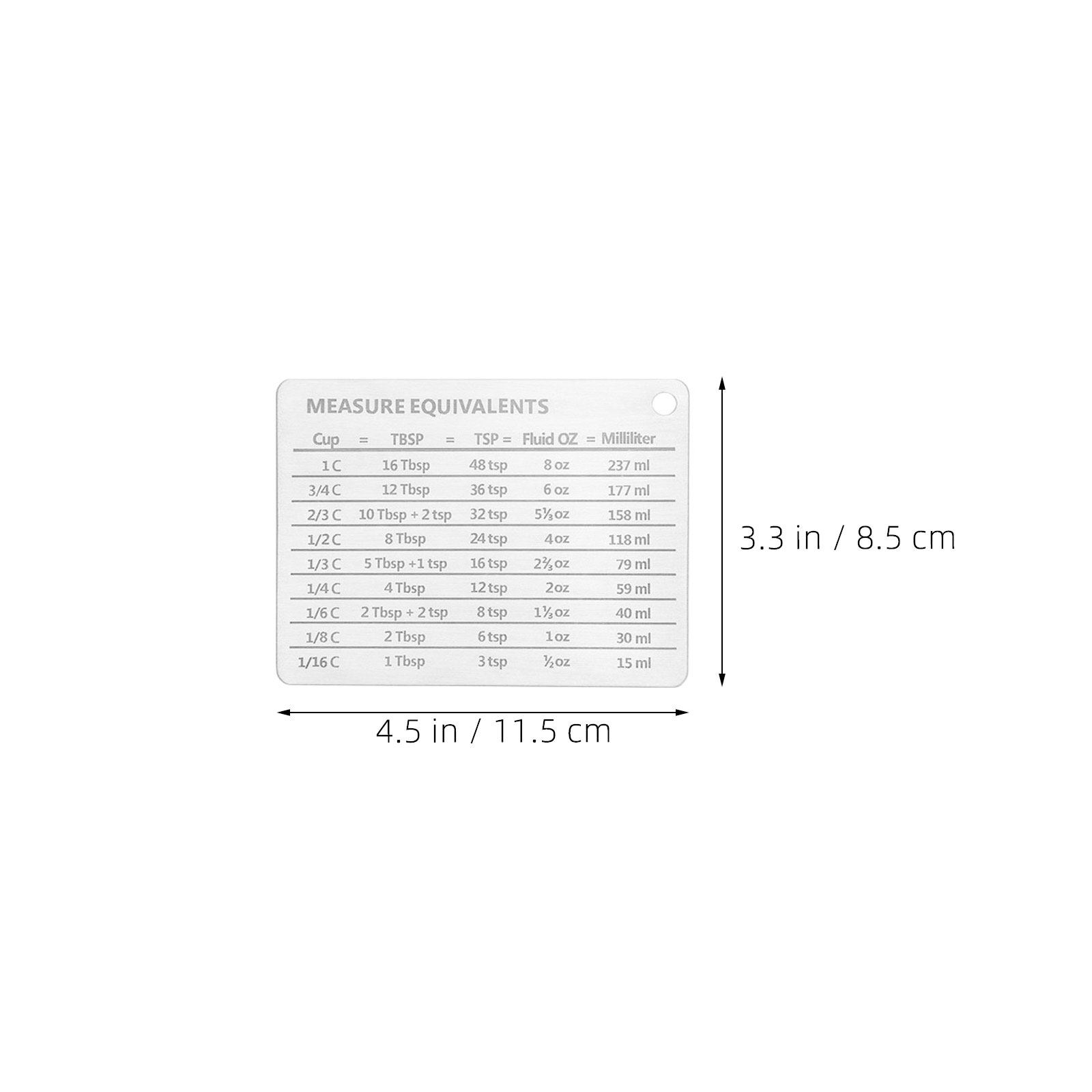 컴팩트 스테인리스 스틸 베이킹 차트 자석 변환 도구 ( - Kitchen Baking Conversion Chart 리뷰 및 가격