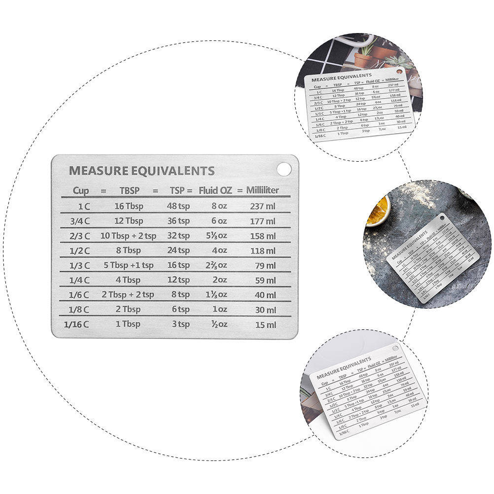 컴팩트 스테인리스 스틸 베이킹 차트 자석 변환 도구 ( - Kitchen Baking Conversion Chart 리뷰 및 가격