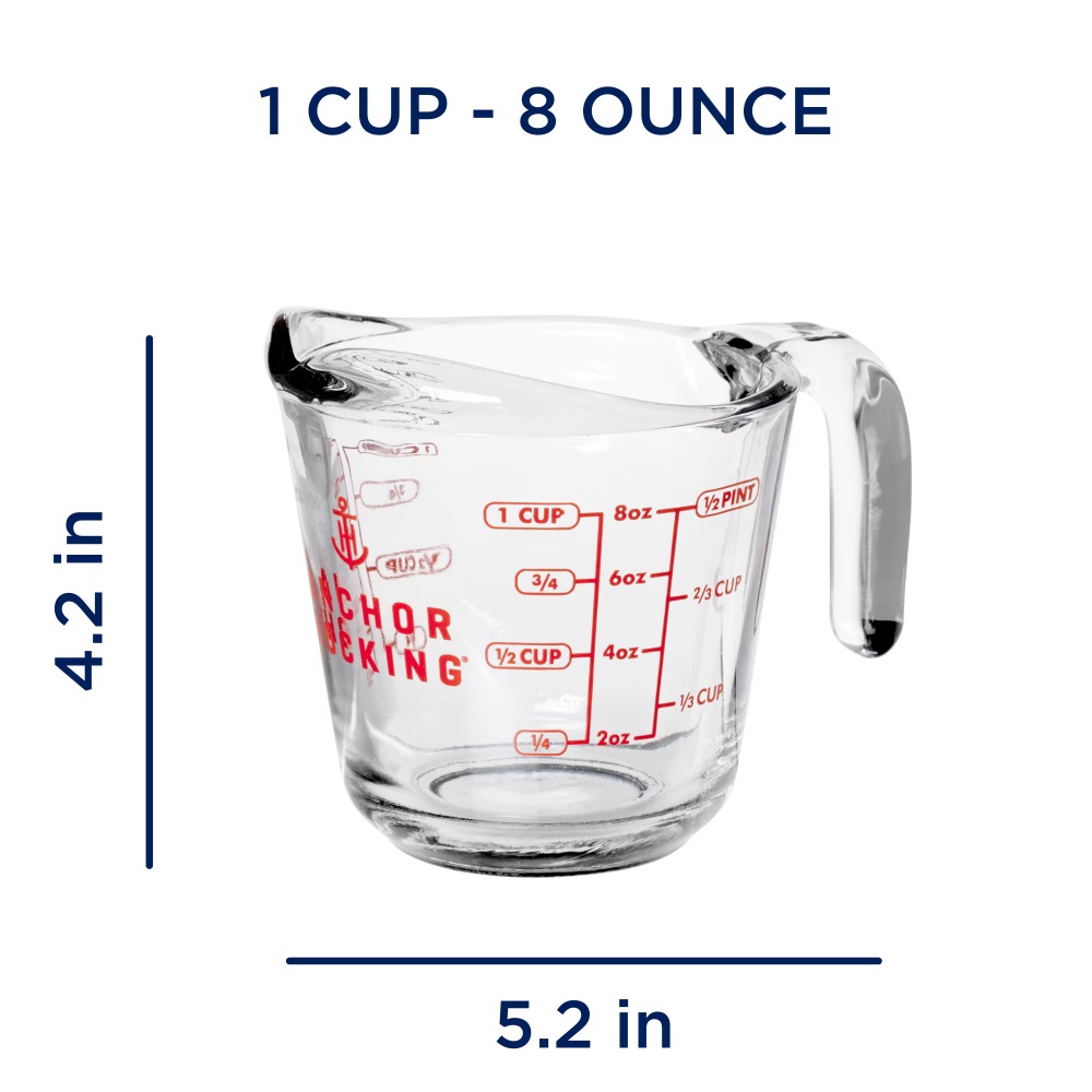 2팩 유리 계량컵 세트, 손잡이와 주둥이가 있어 액체  - Kitchen Baking Cooking 리뷰 및 가격