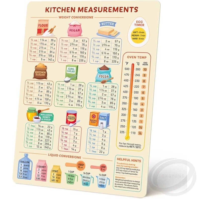 주방 변환 차트 자석 미터법 요리 차트 귀여운 베이킹  - Kitchen Baking Conversion Chart 리뷰 및 가격