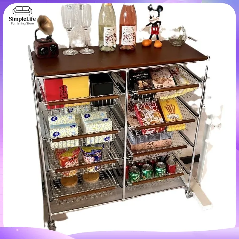 레트로 주방 카트 바퀴 달린 이동식 수납 트롤리, 요리 - Kitchen Baking Cart 리뷰 및 가격