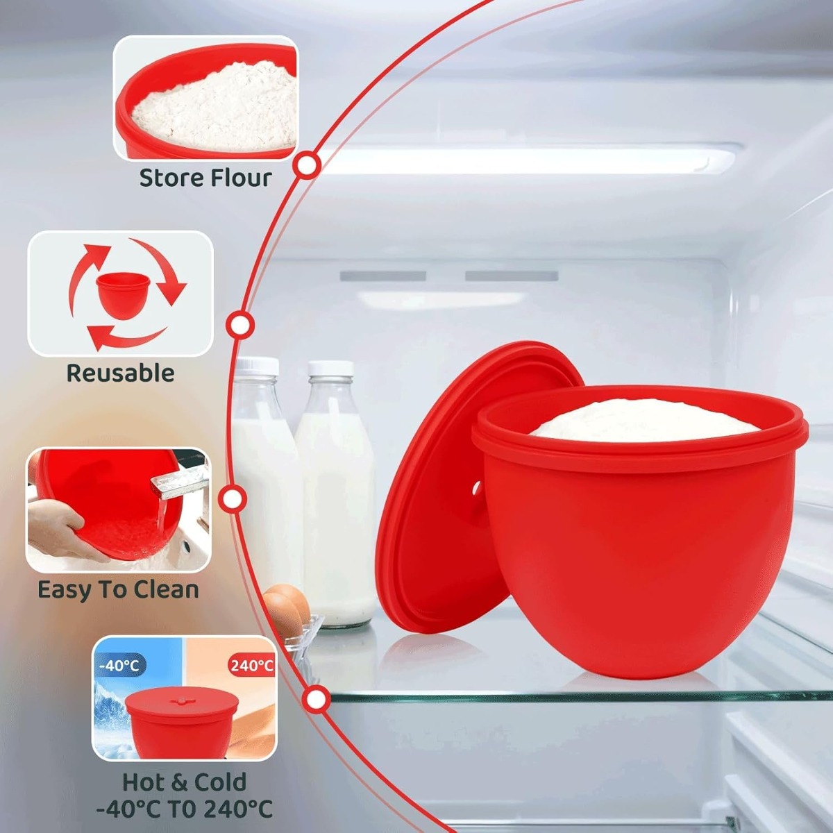 실리콘 믹서 볼 라이너(뚜껑 포함) 스탠드 믹서용 삽입 - Kitchenaid Baking Bowl 리뷰 및 가격