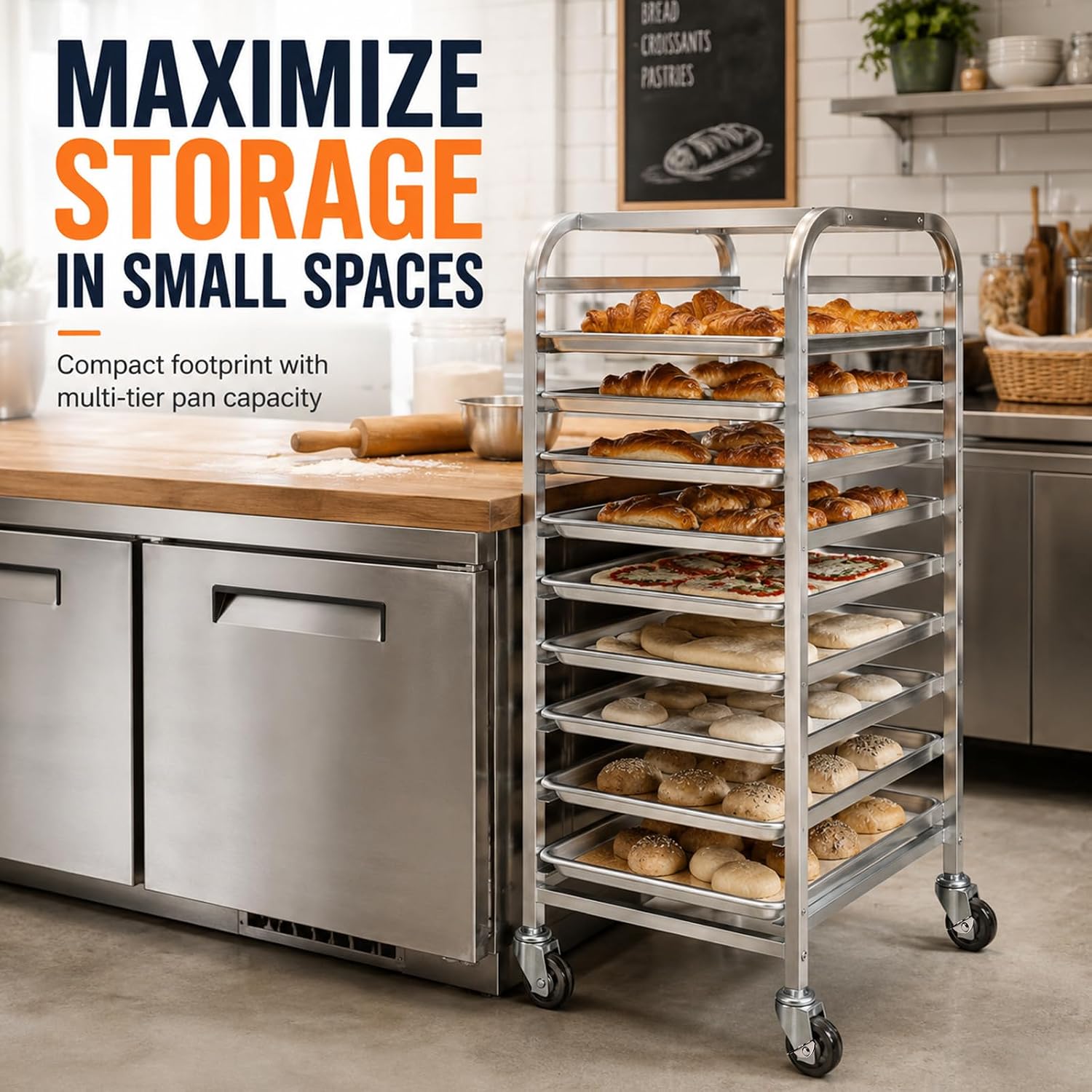 10단 스테인리스 스틸 시트 팬 랙 바퀴付き 이동식 베 - Kitchen Baking Cart 리뷰 및 가격