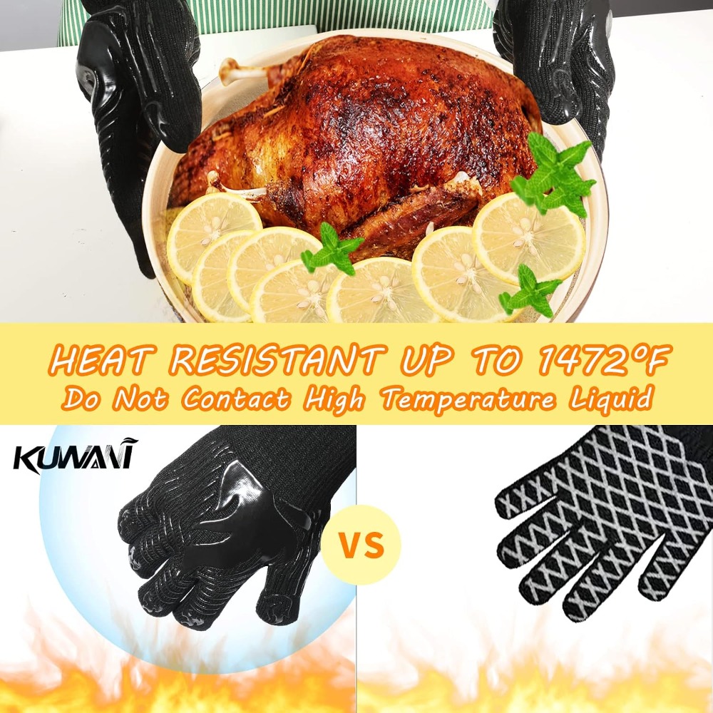 바베큐 장갑, 1472 ° F 내열 장갑, 내화 장갑, - Kitchen Baking Cooking 리뷰 및 가격